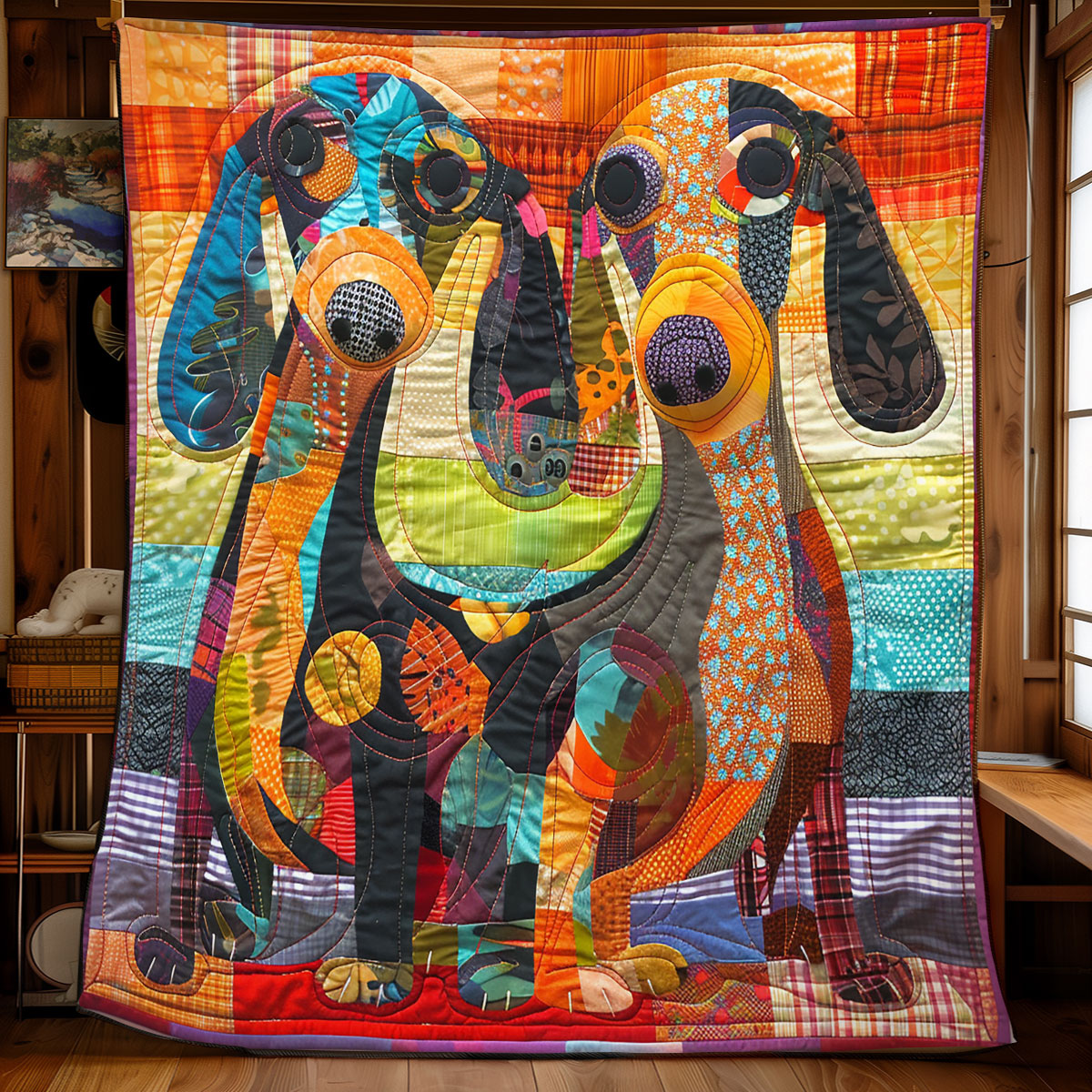 Cozy Dachshund WN2208048CL Quilt
