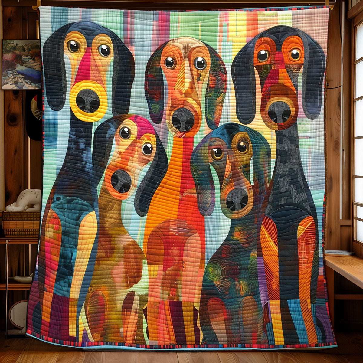 Curious Dachshund WN2208069CL Quilt