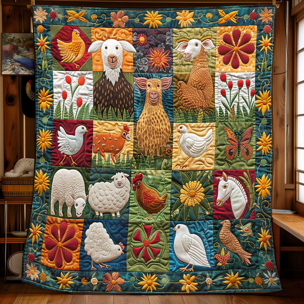 Farmyard Friends WN2208092CL Quilt