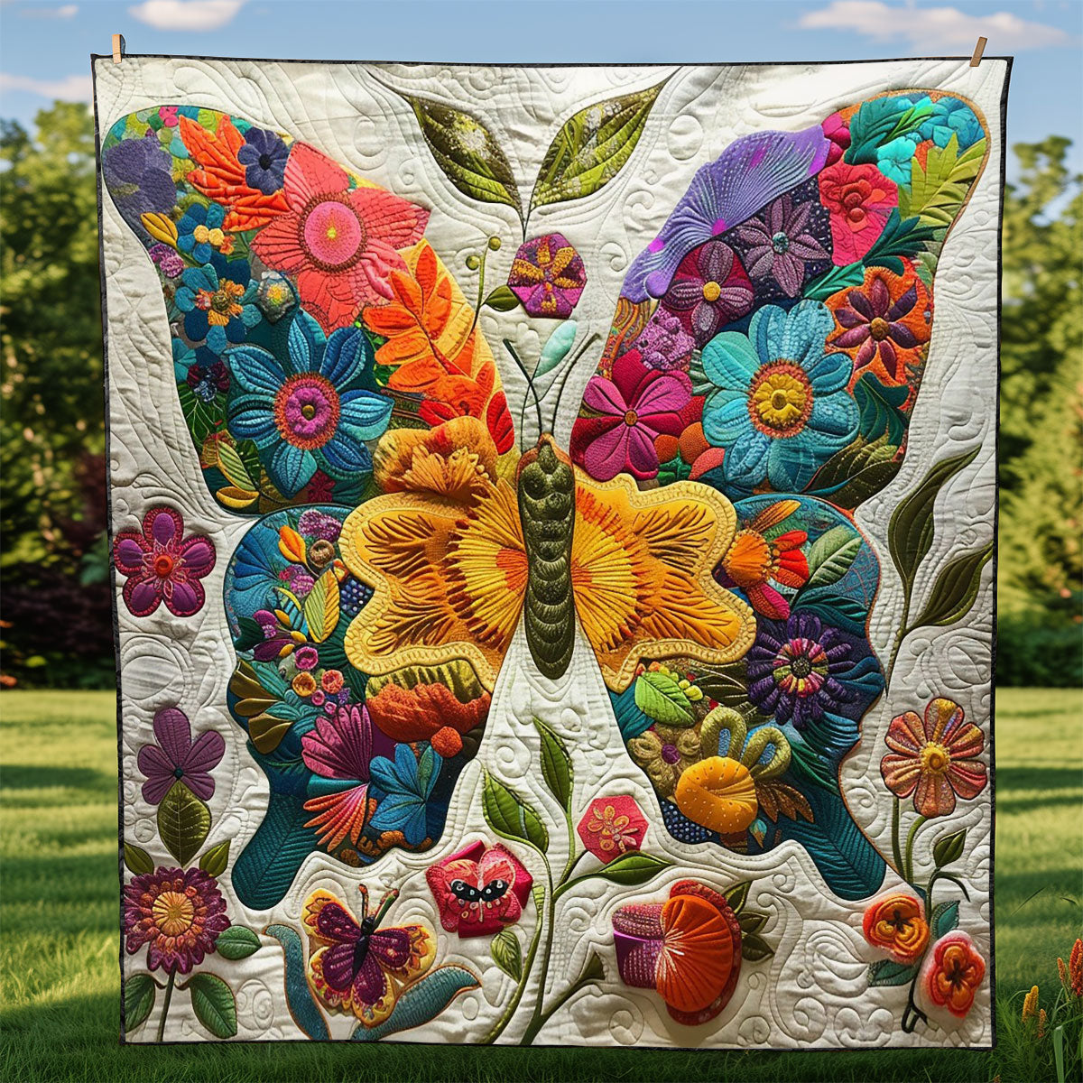 Florals Wings WM2308086CL Quilt