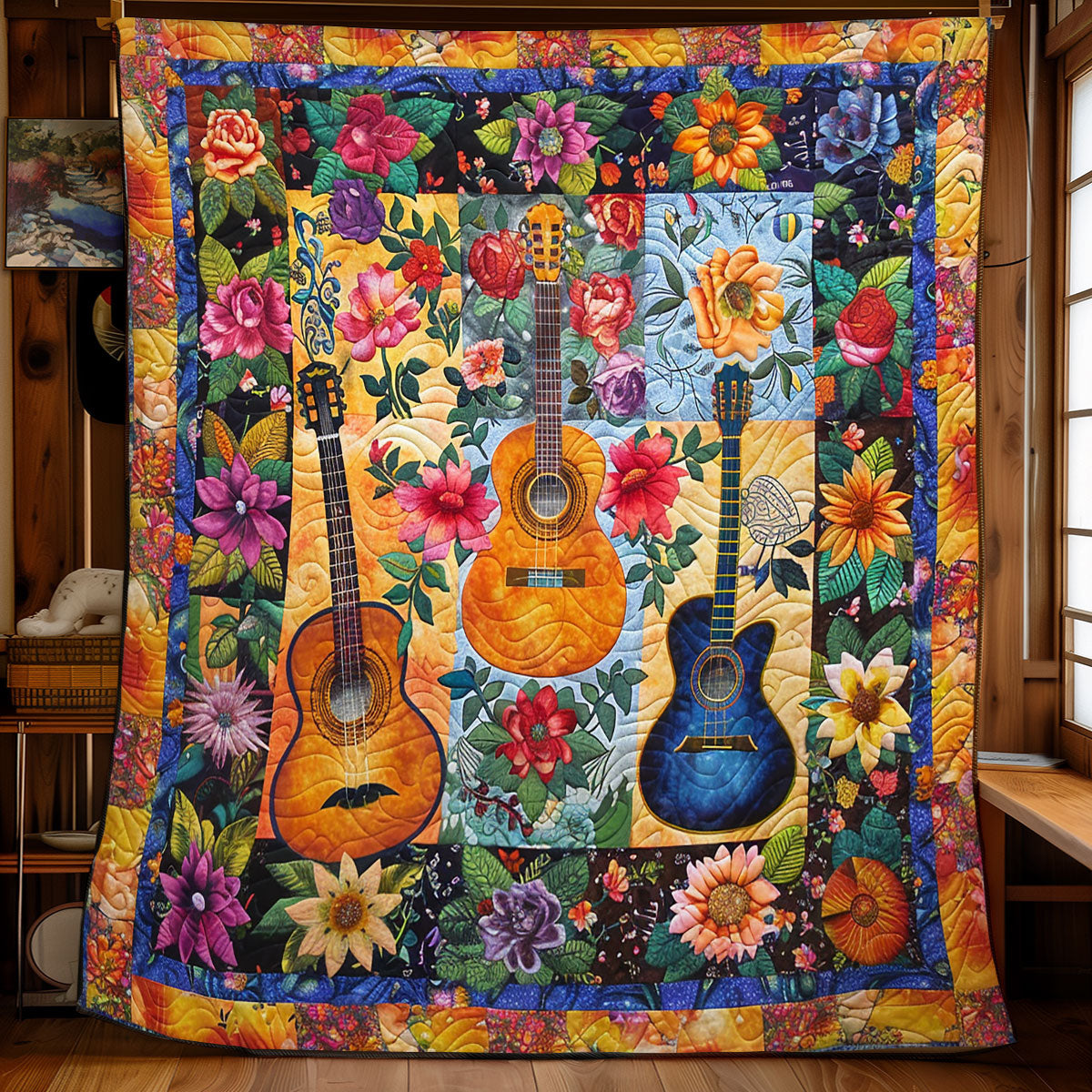 Flower Harmony Strings WN2208143CL Quilt