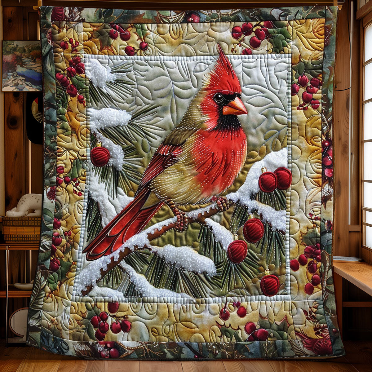 Frosty Cardinal WN2208047CL Quilt