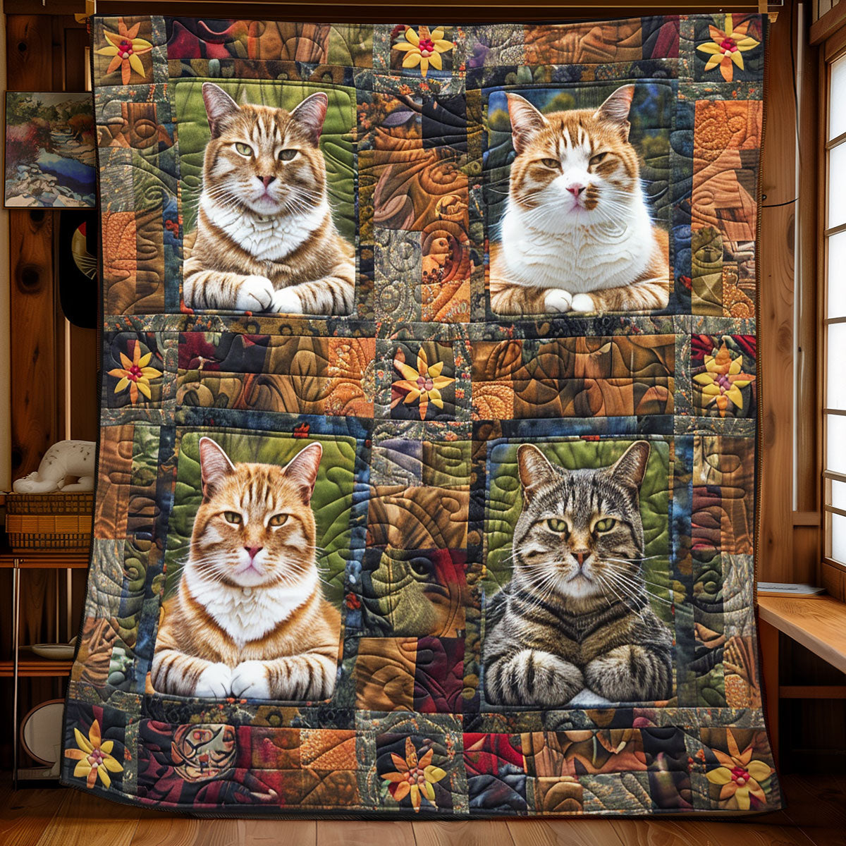 Judgmental Cats WN2208017CL Quilt