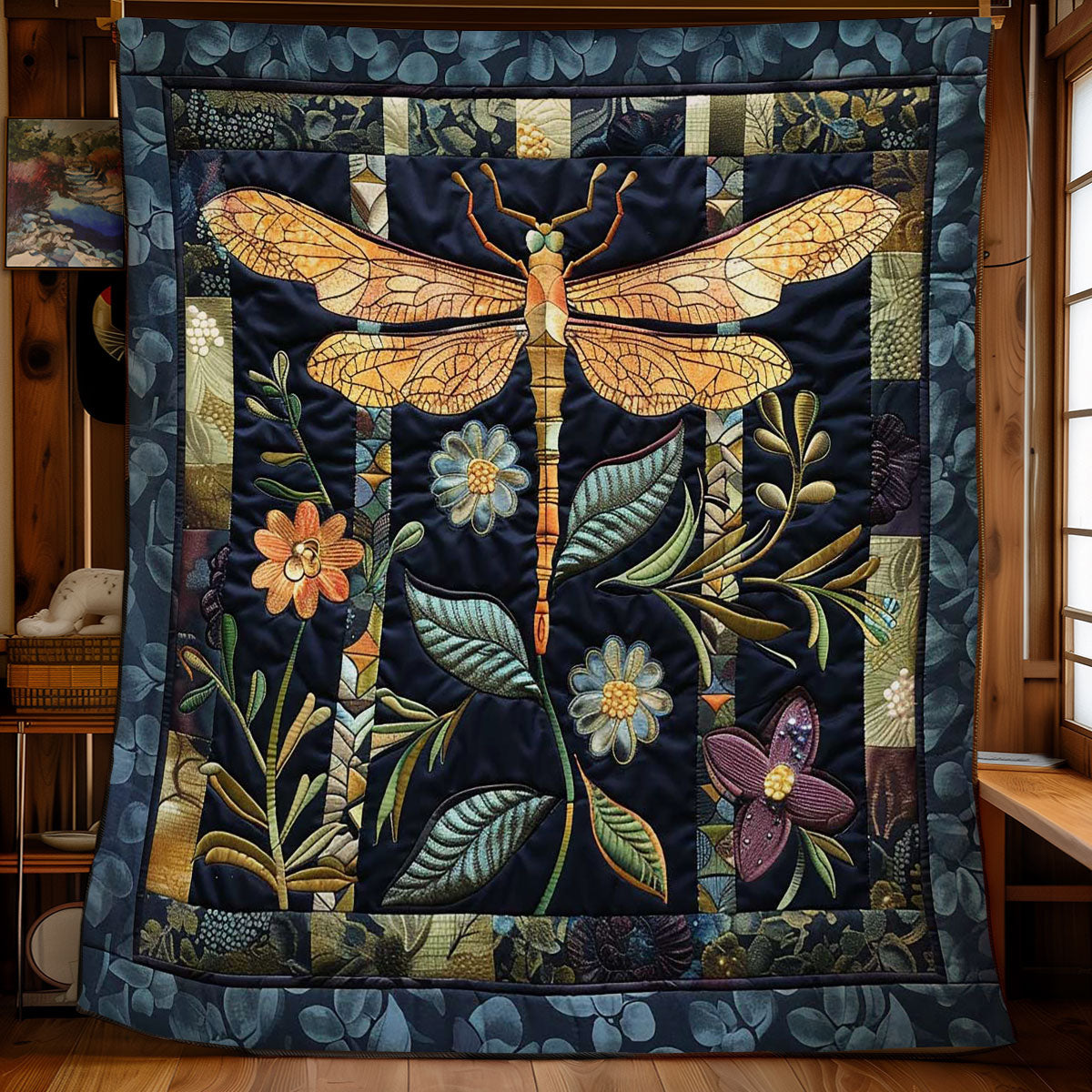 Mystical Dragonfly Dance WN2808032CL Quilt