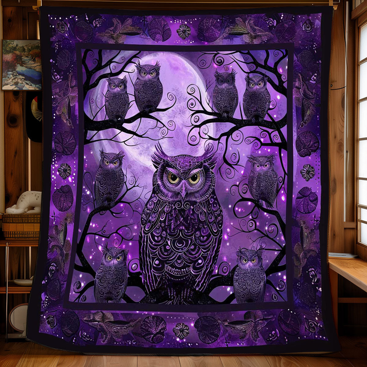 Purple Owl Enchantment WN2408155CL Quilt