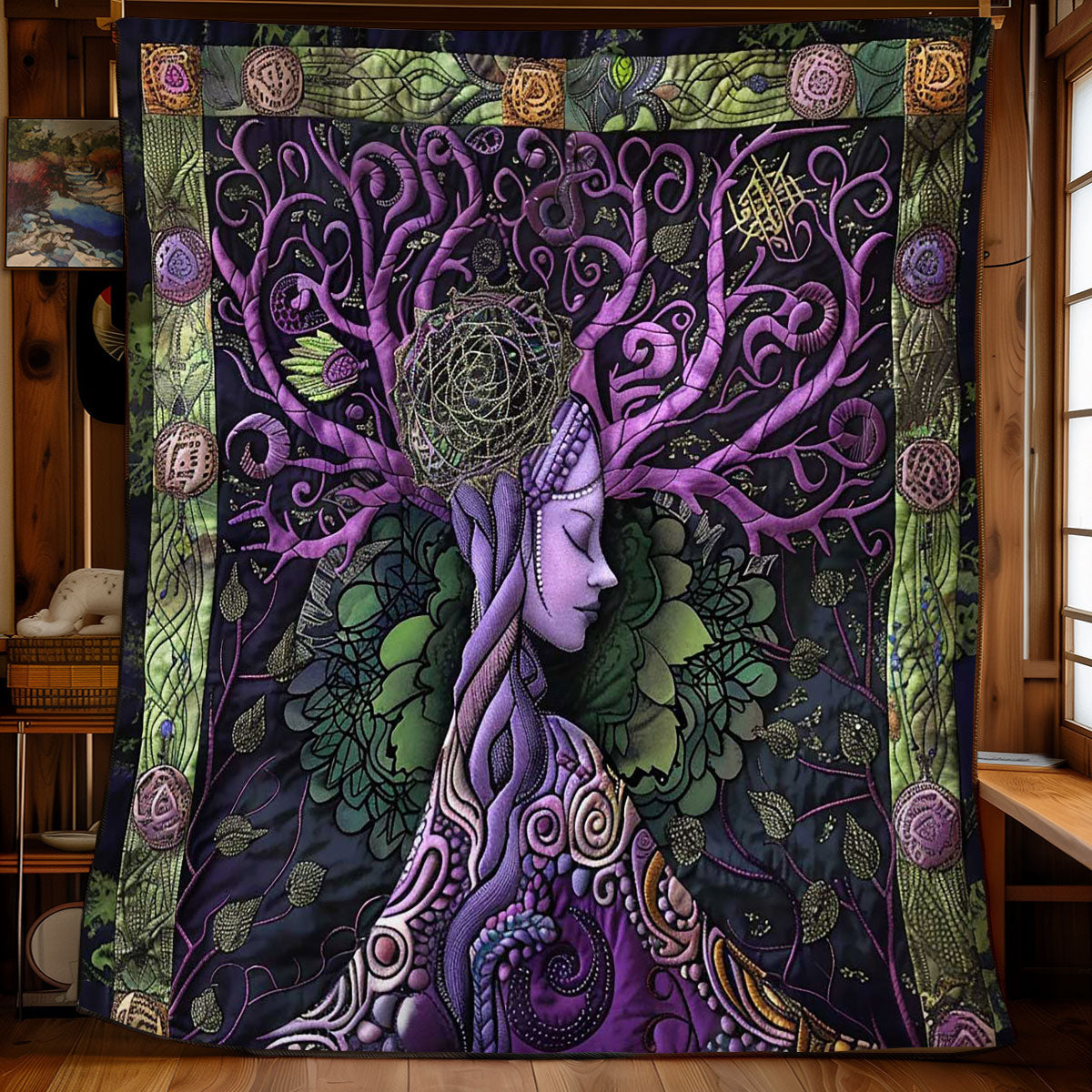 Purple Veins Of Life WN2408149CL Quilt