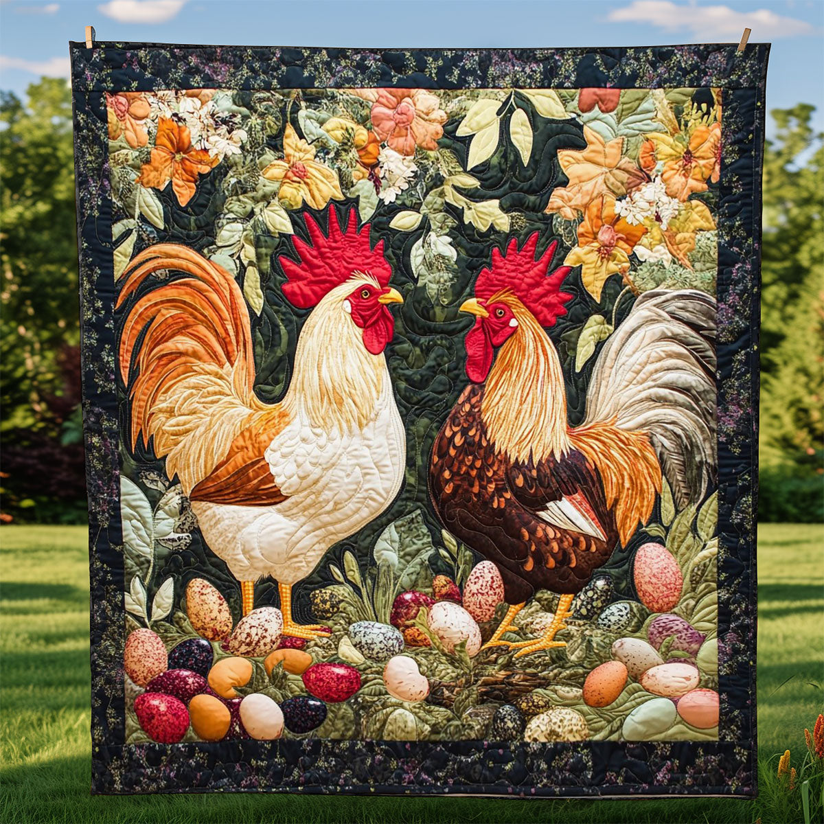Roosters WM3008031CL Quilt