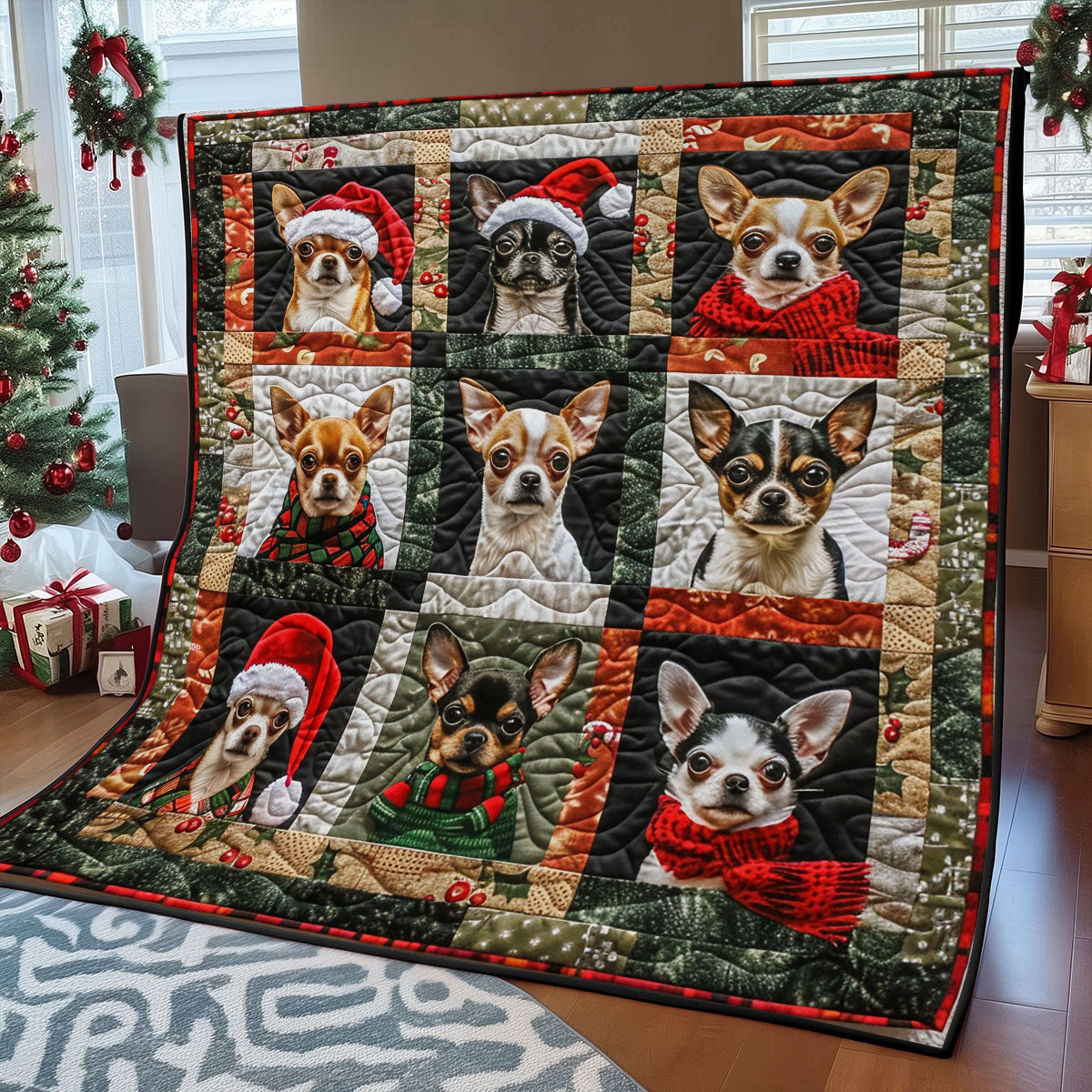 Vintage Chihuahua SR1608009CL Quilt
