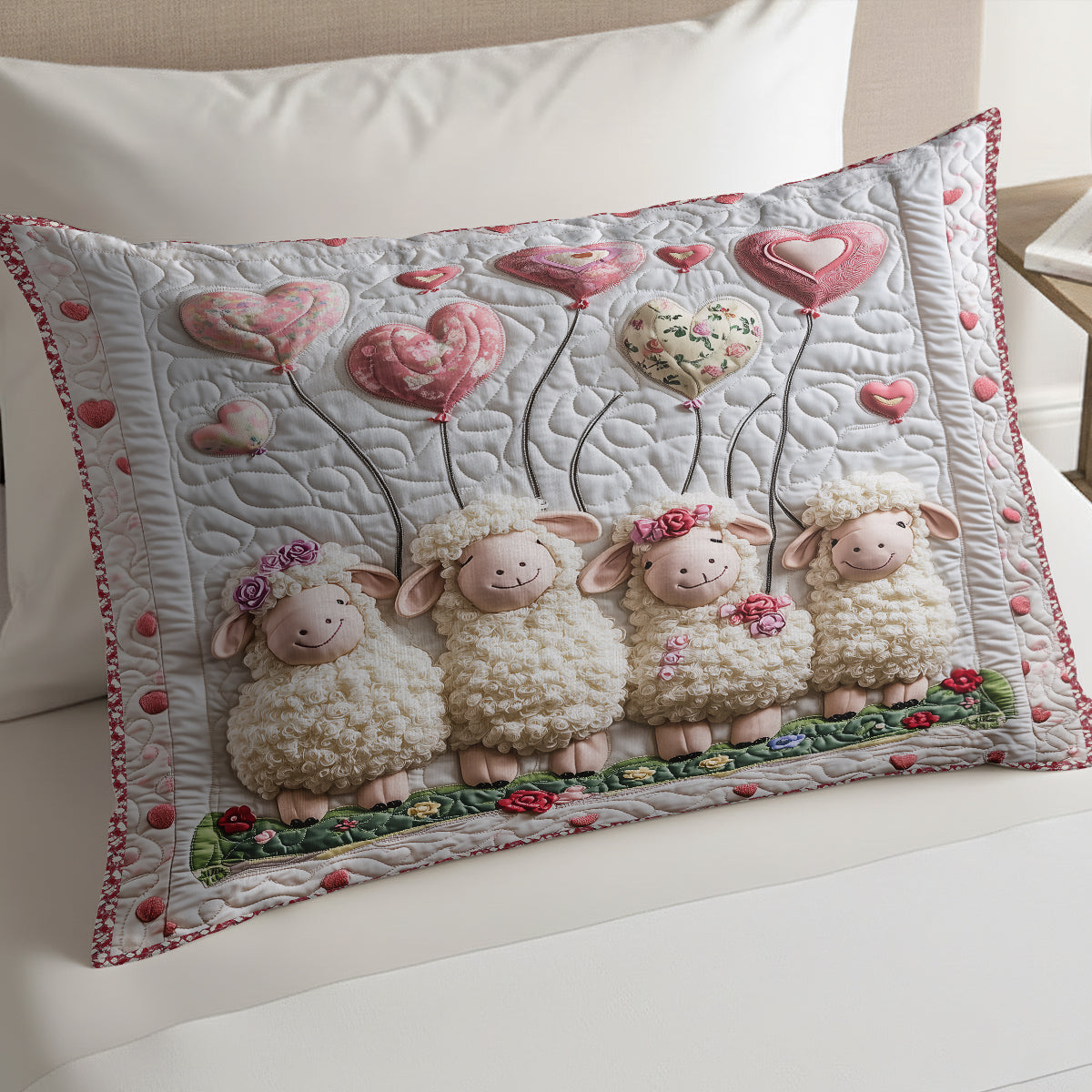 Sweet Sheep XR2803001CL Quilted Bedding Pillow Case