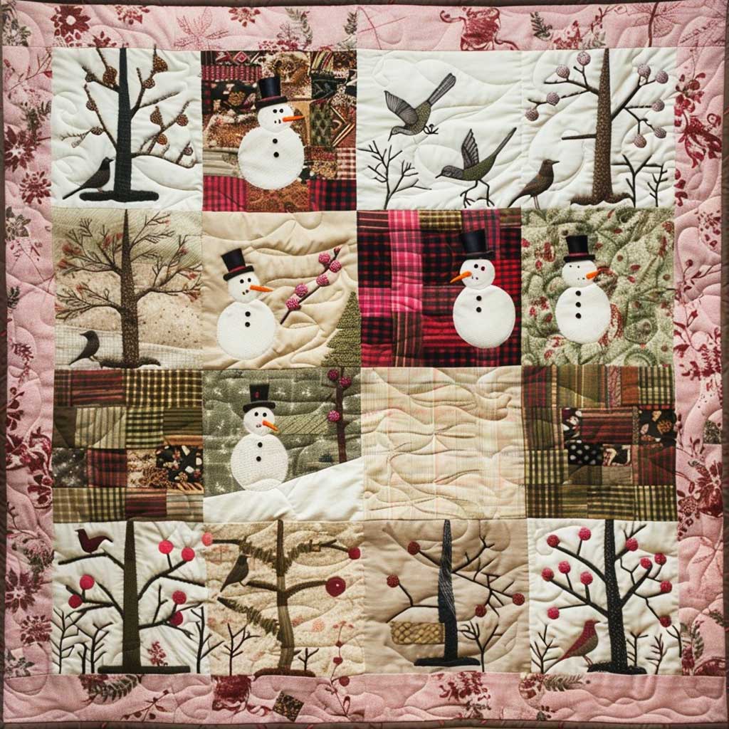 Snowman And Friends WM2908027CL Quilt