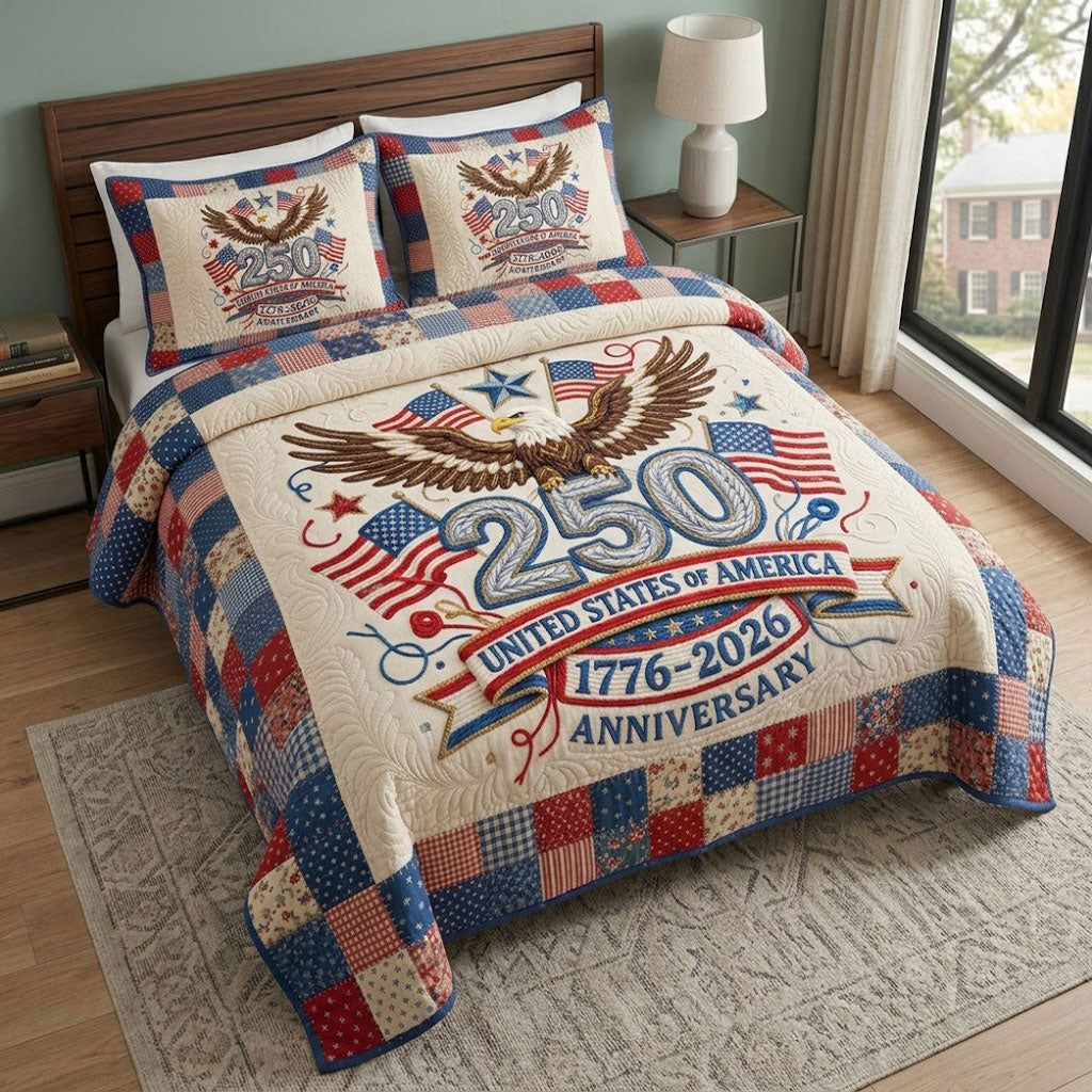 USA 250th Anniversary Eagle Pride WN0404016CL Duvet Cover Set