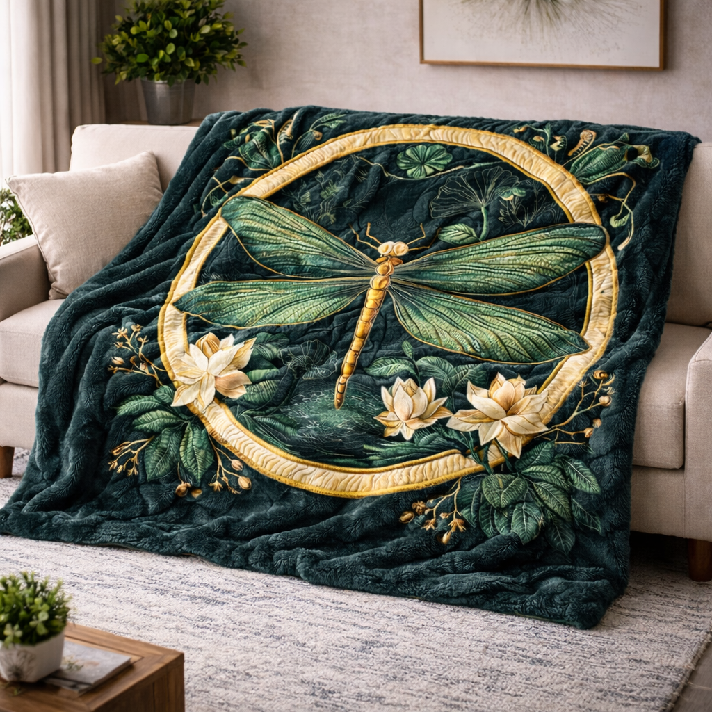 Spirit Dragonfly QA2601006CL Faux Fur Throw Blanket