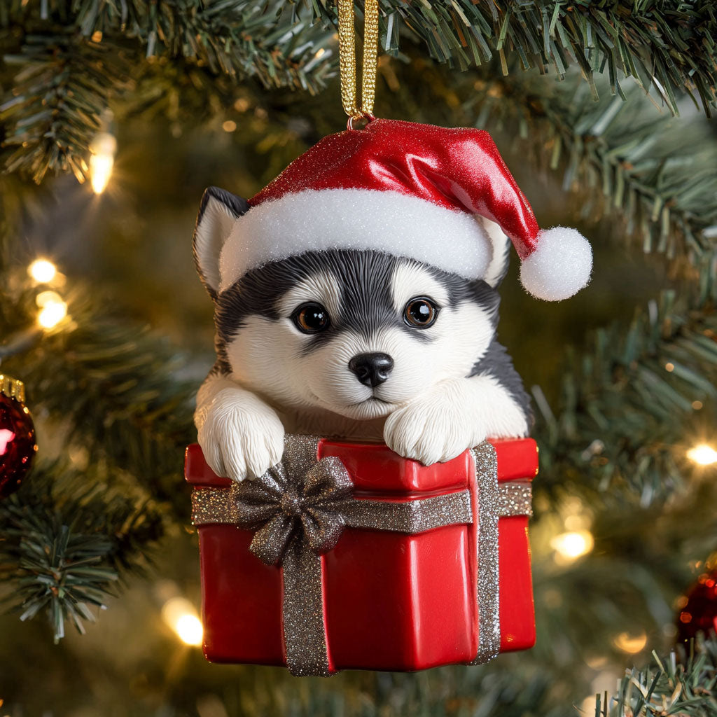 Winter Husky CP1510046CL Christmas Ornament
