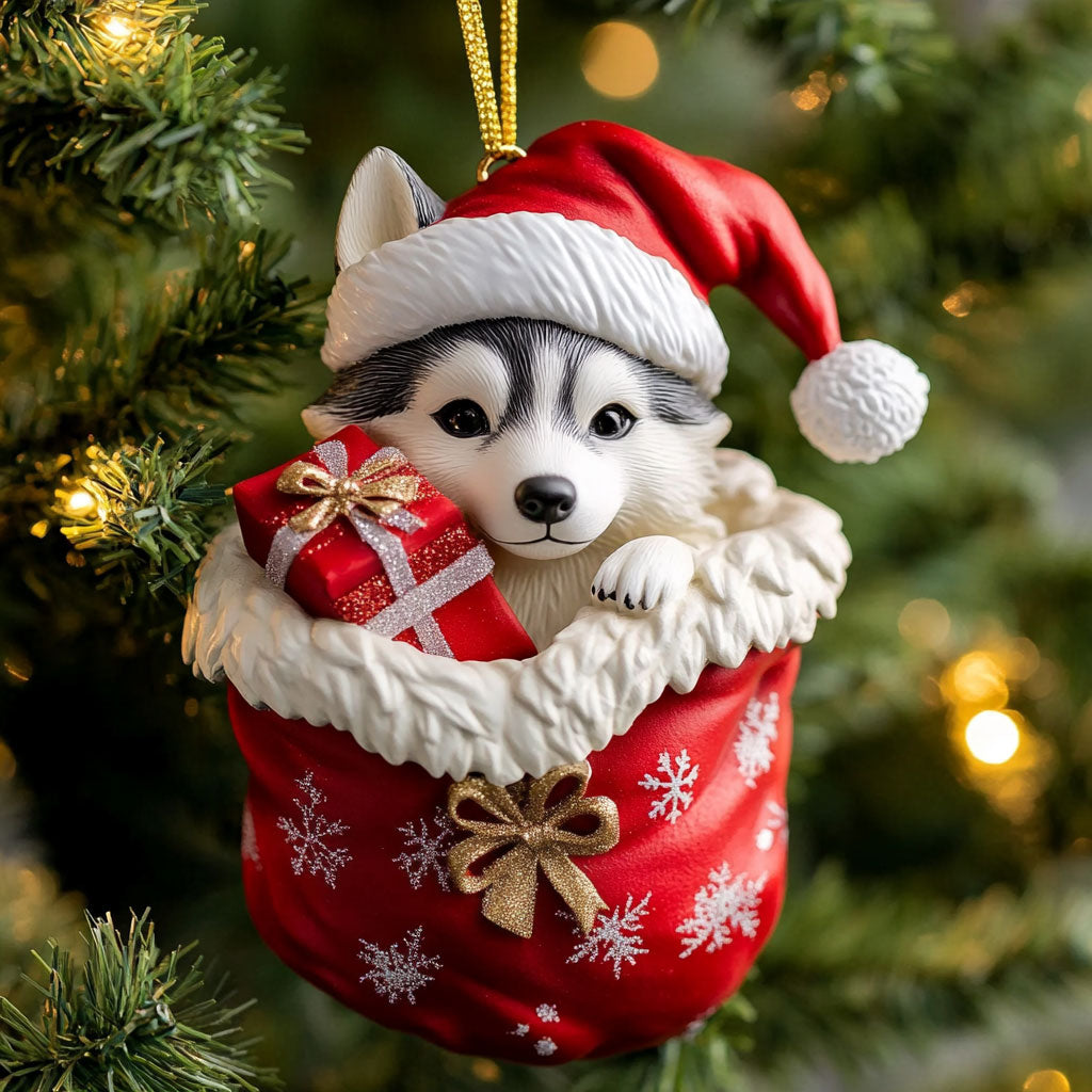 Husky Holiday CP1510004CL Christmas Ornament