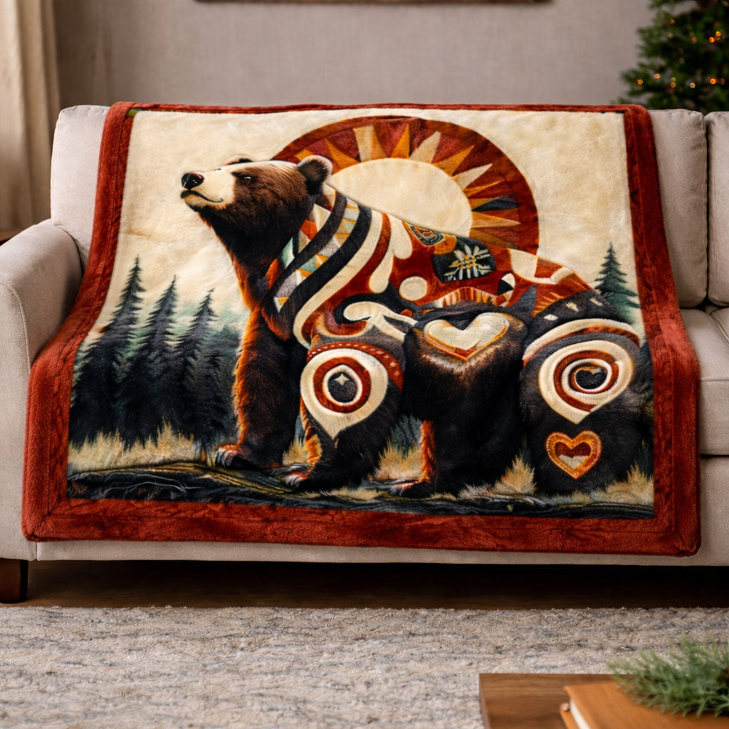 Native Bear KL2401007CL Faux Fur Throw Blanket