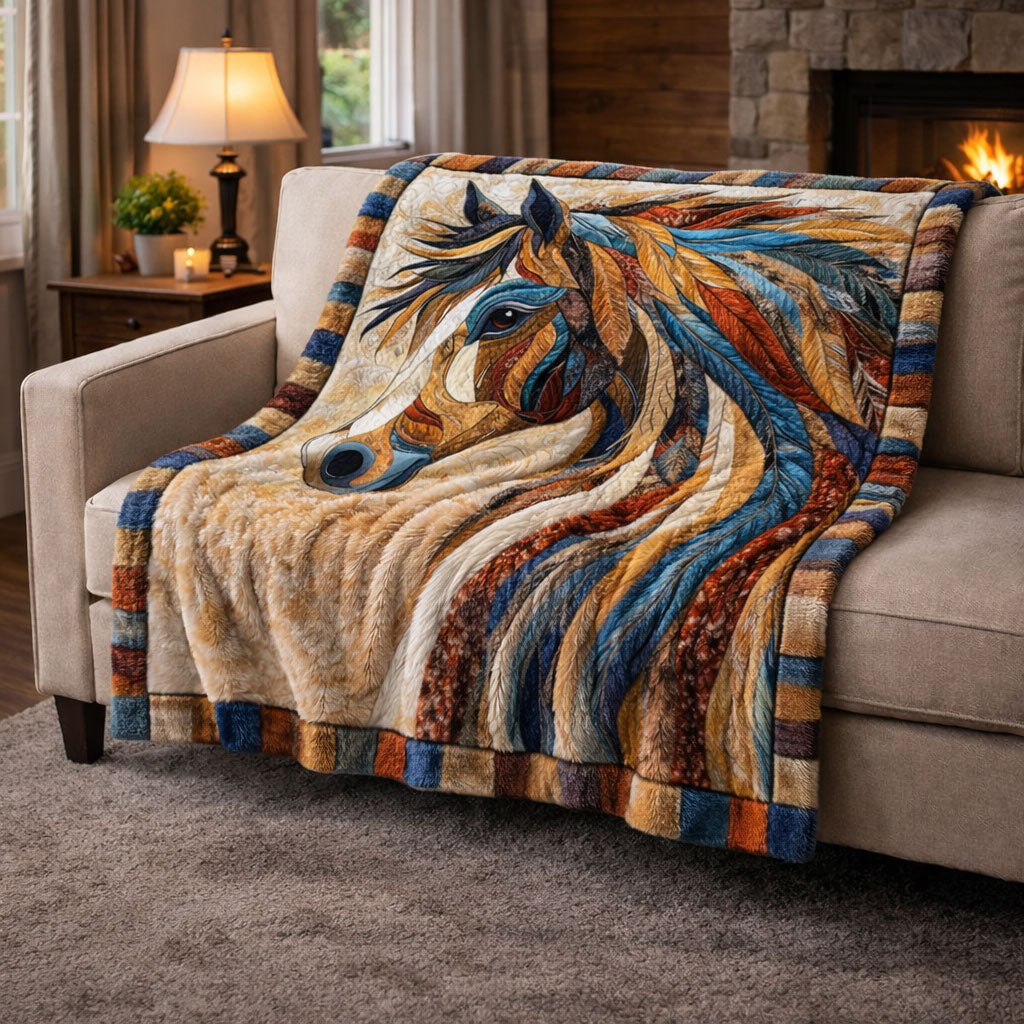 Native Horse CW2401005CL Faux Fur Throw Blanket