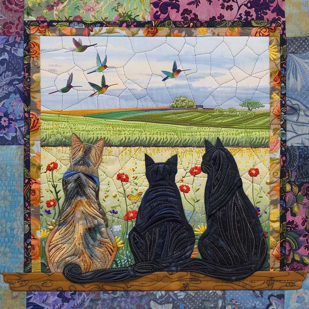 Black Cats Next Door XR1009006CL Quilt