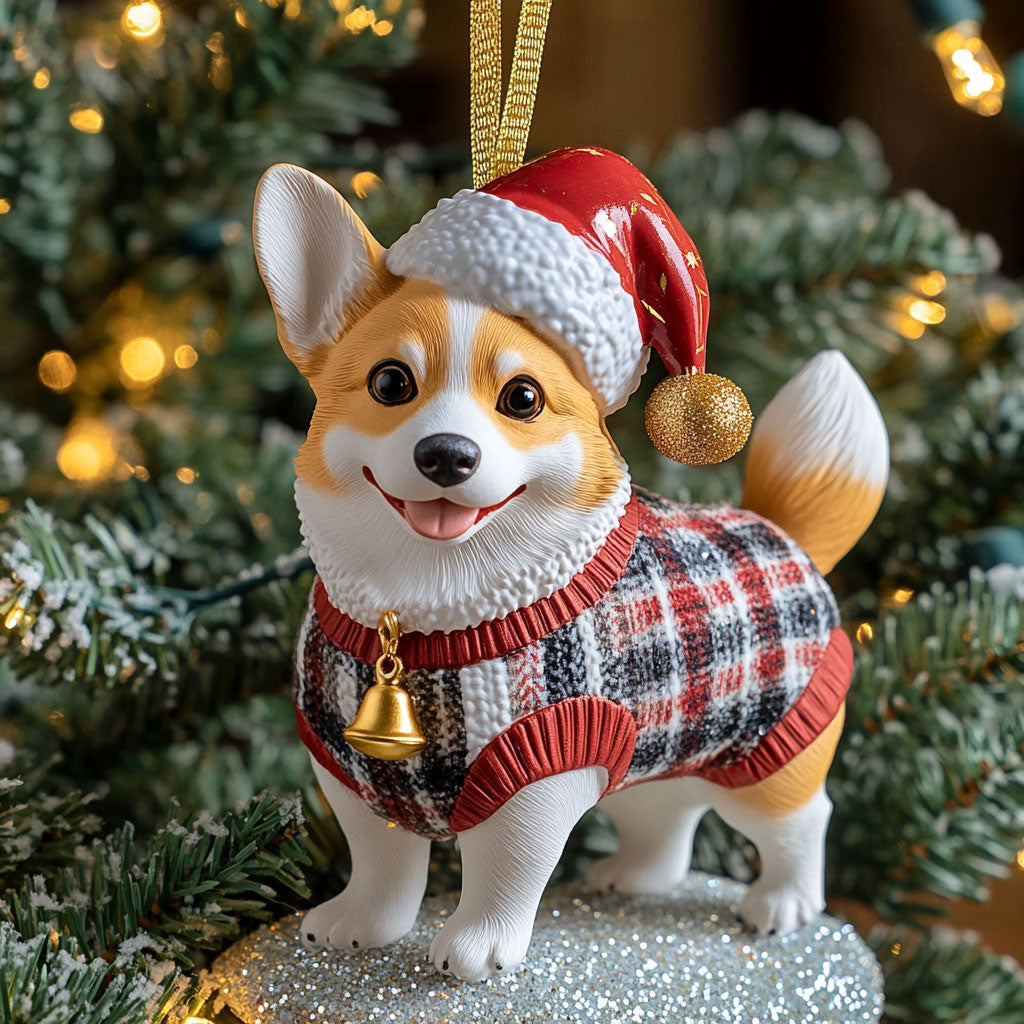 Sweet Corgi Spirit WN1410038CL Christmas Ornament