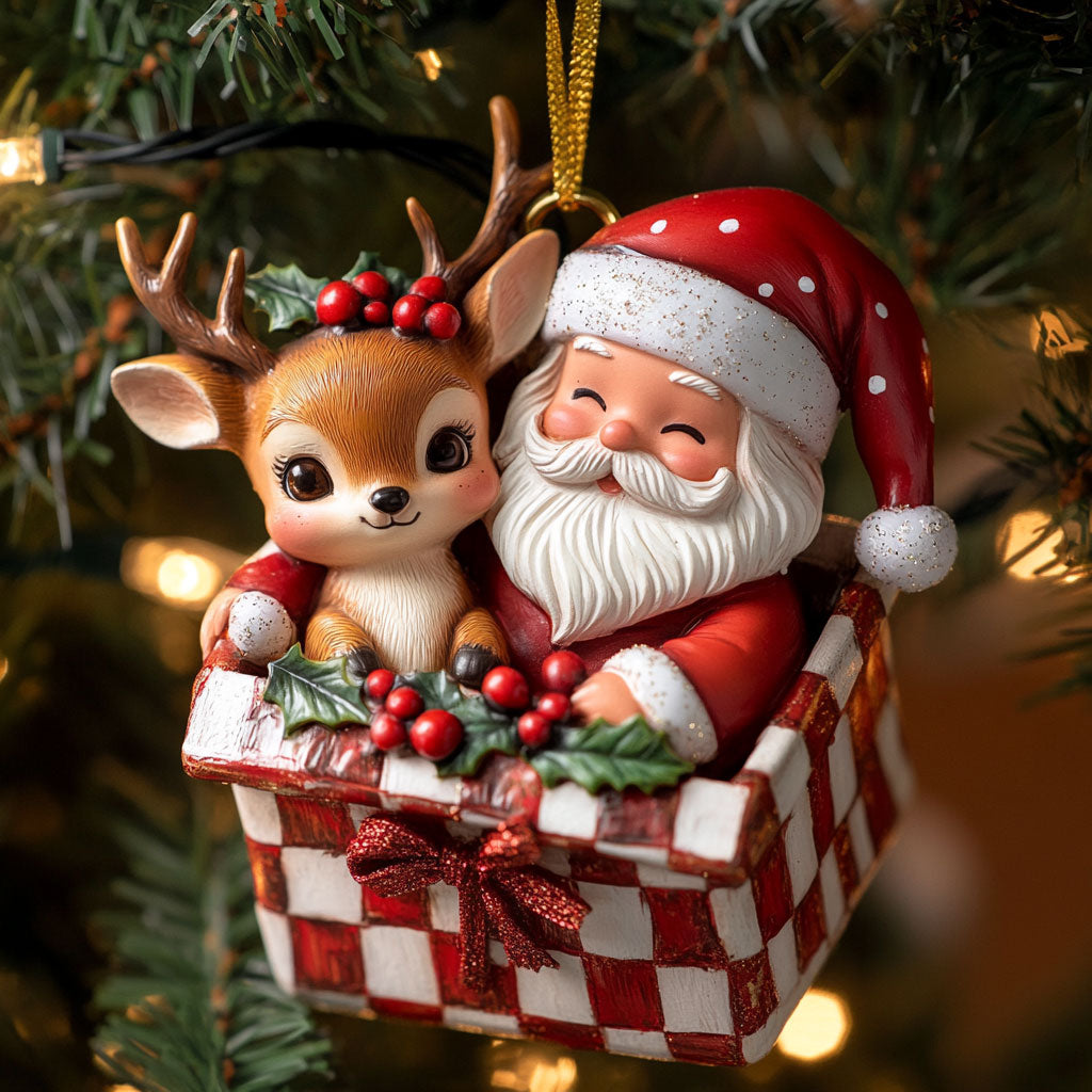 Lovely Deer Santa CW2311024CL Christmas Ornament