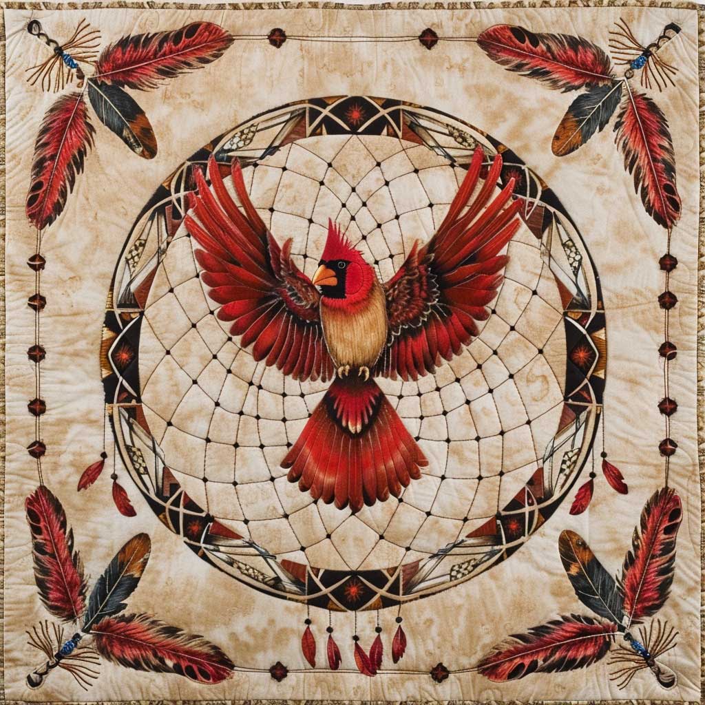 Cardinal Native American XR2606026CL Quilt
