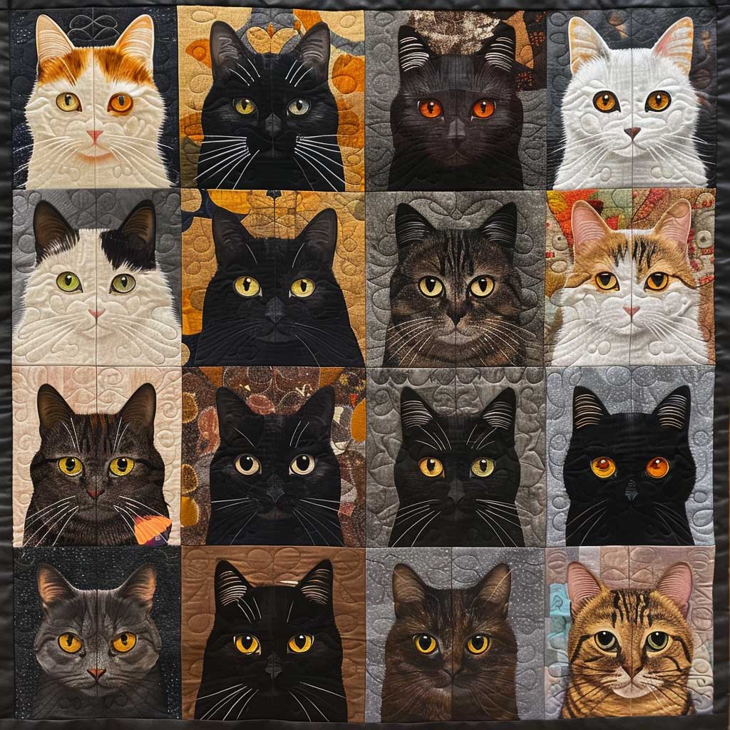 Cat Faces XR0607016CL Quilt