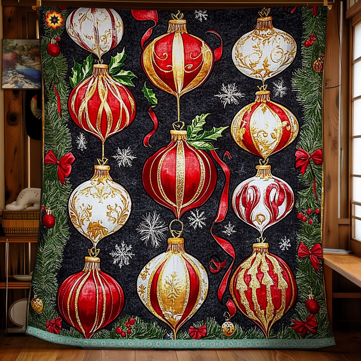 Christmas Ornaments WU1612024CL Quilt