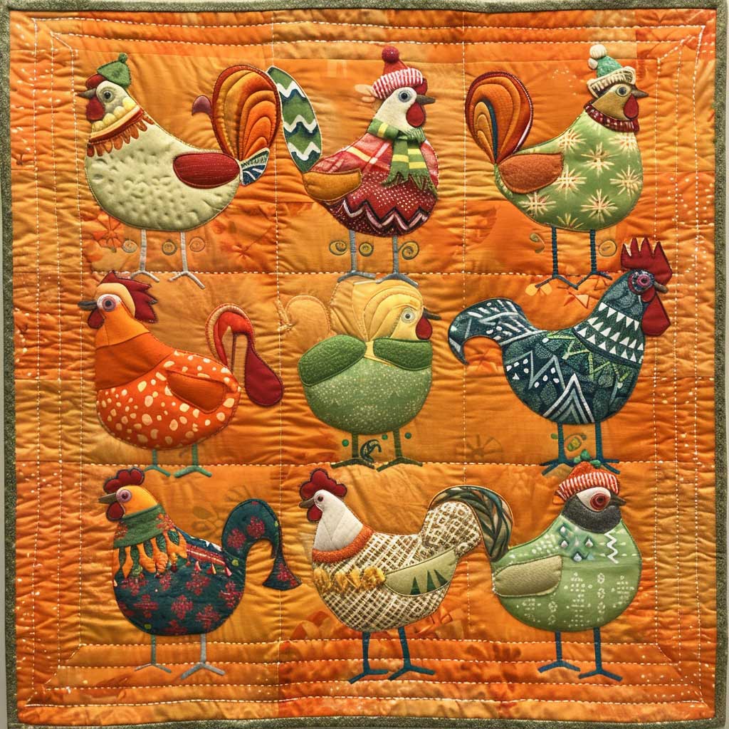 Country Cluckers XR0409022CL Quilt