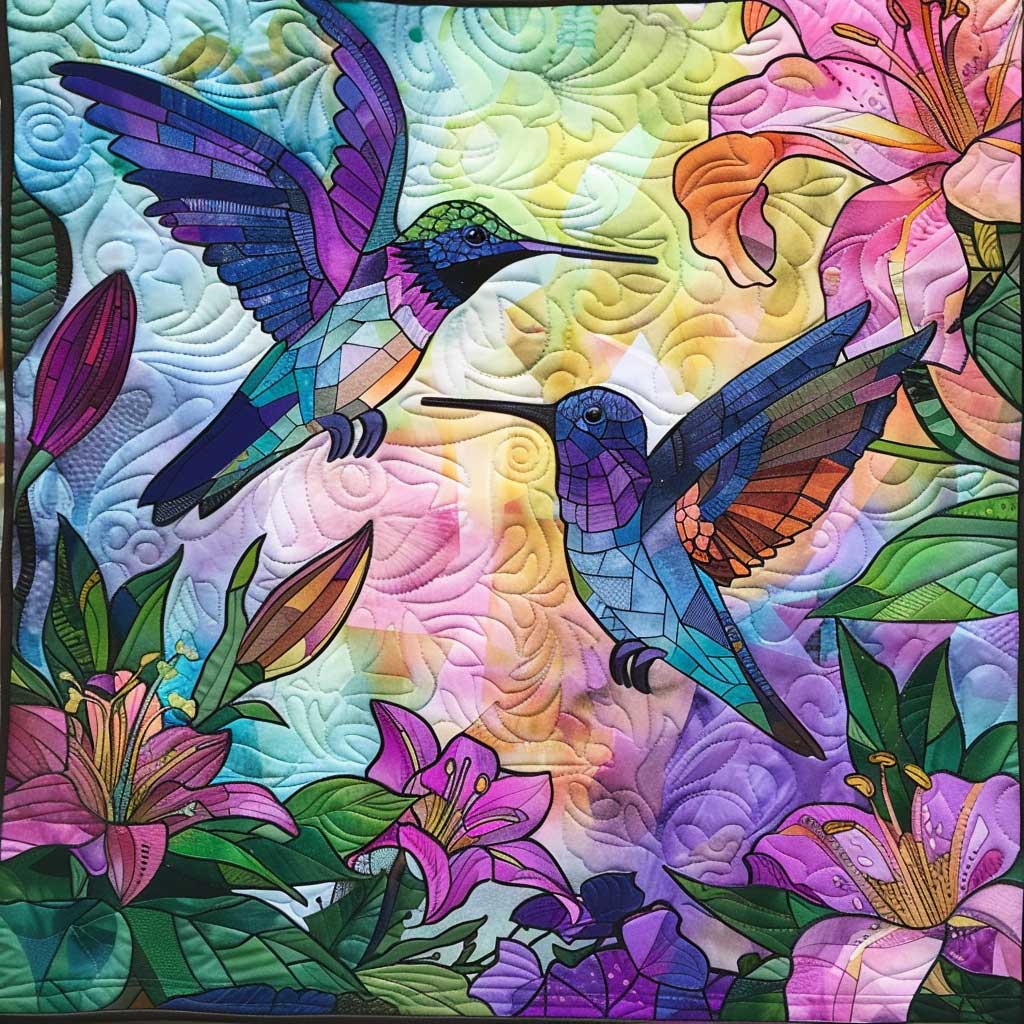 Couple Hummingbirds XR0207006CL Quilt