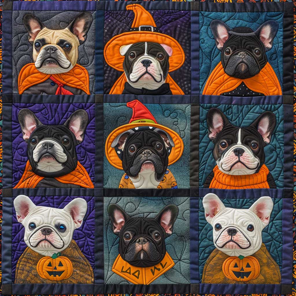 Cute Boo French Bulldogs XR1908042CL Quilt