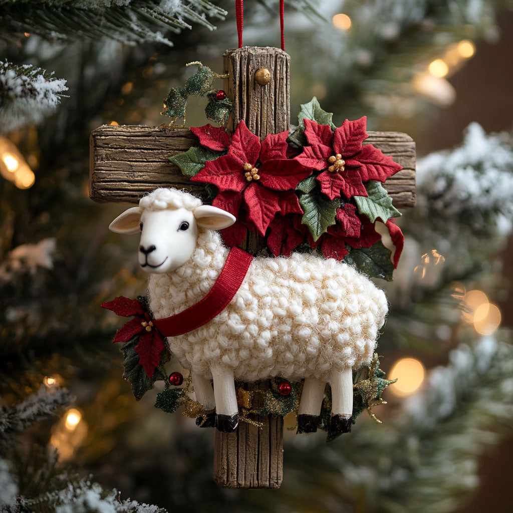 Shepherd’s Cross Sheep WN3010056CL Christmas Ornament