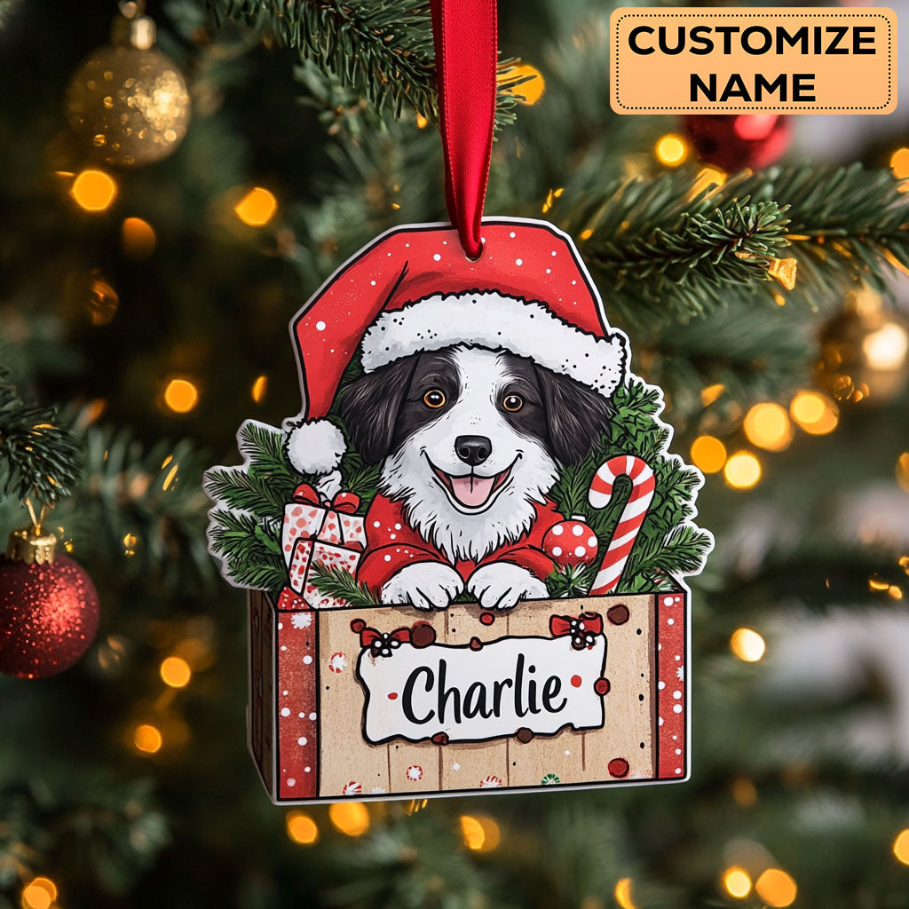 Jingle Border Collie WN1510055CL Personalized Christmas Ornament