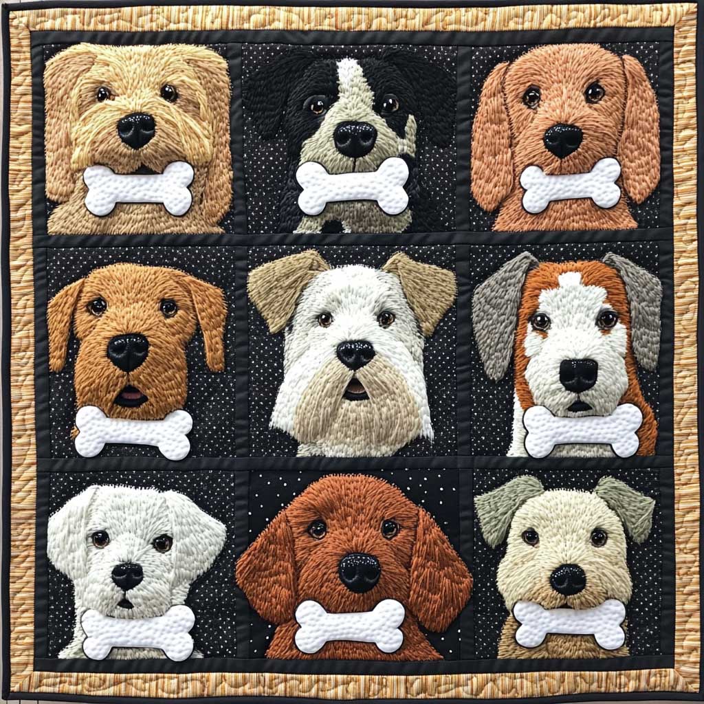 Dogs And Bones XR0608001CL Quilt