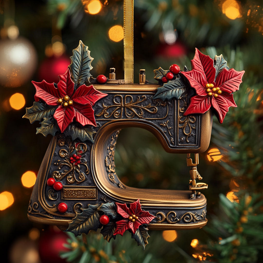 Elegant Sewing Machine WN2010018CL Christmas Ornament