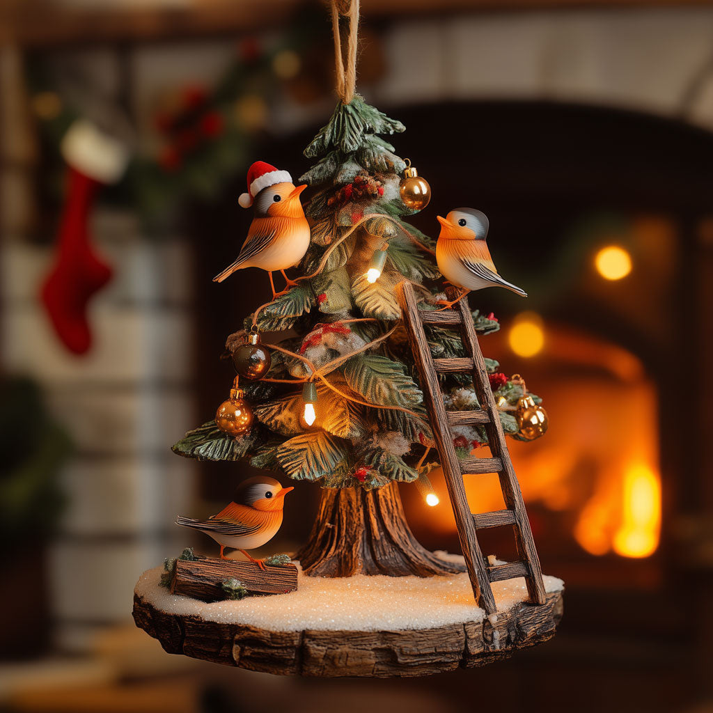 Robin Decorating Tree LT2210024CL Christmas Ornament