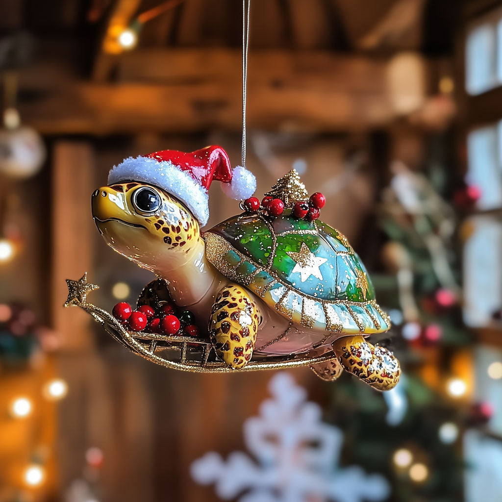 Turtle Sleigh LT1110042CL Christmas Ornament