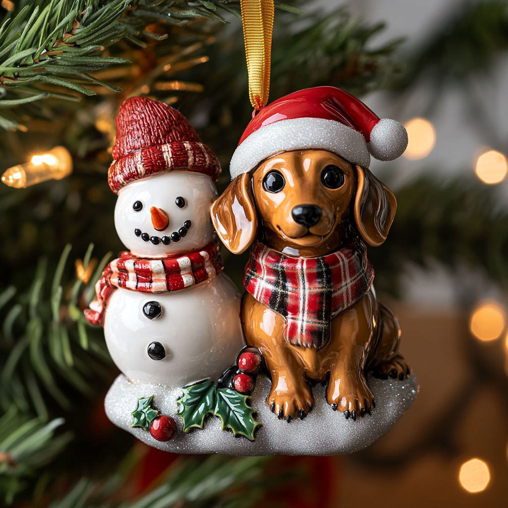 Dachshund Snowy Star WN1510044CL Christmas Ornament