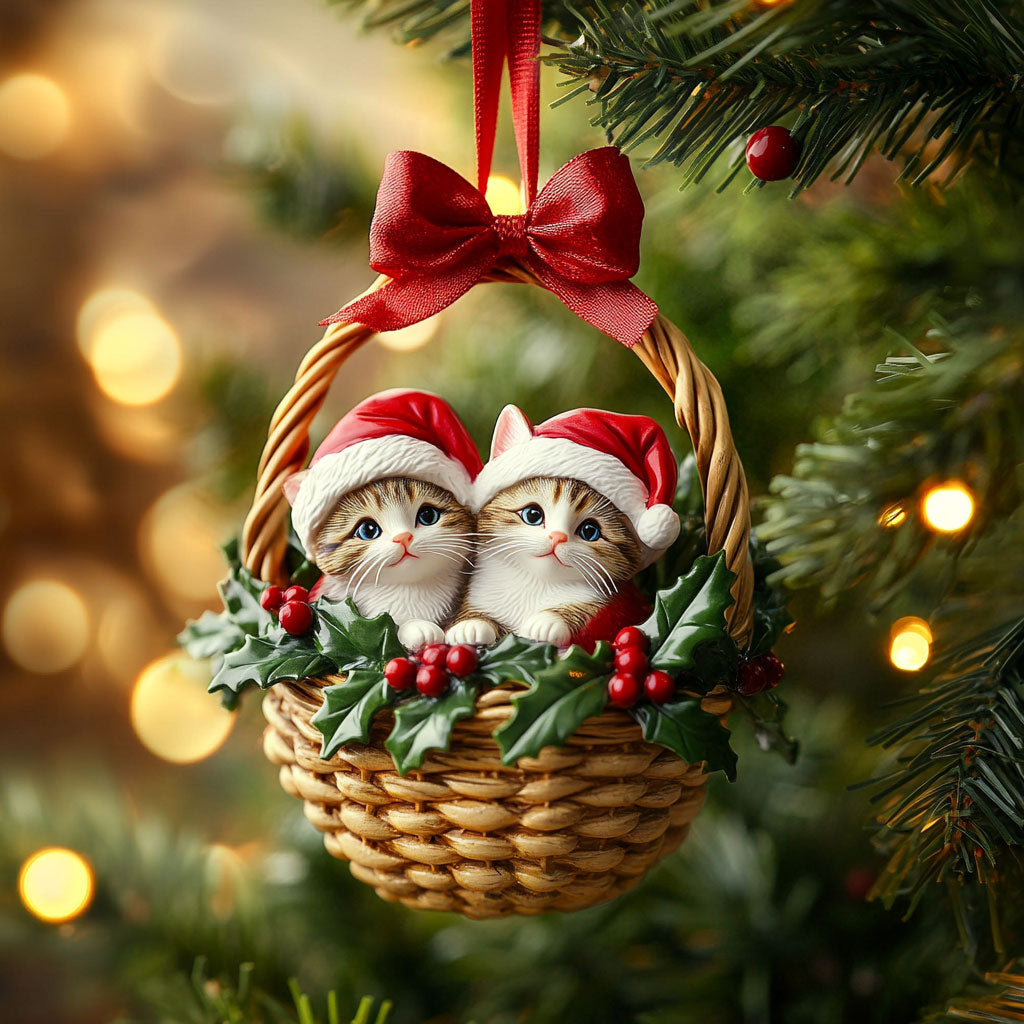 Cat Holiday Magic WN0811022CL Christmas Ornament