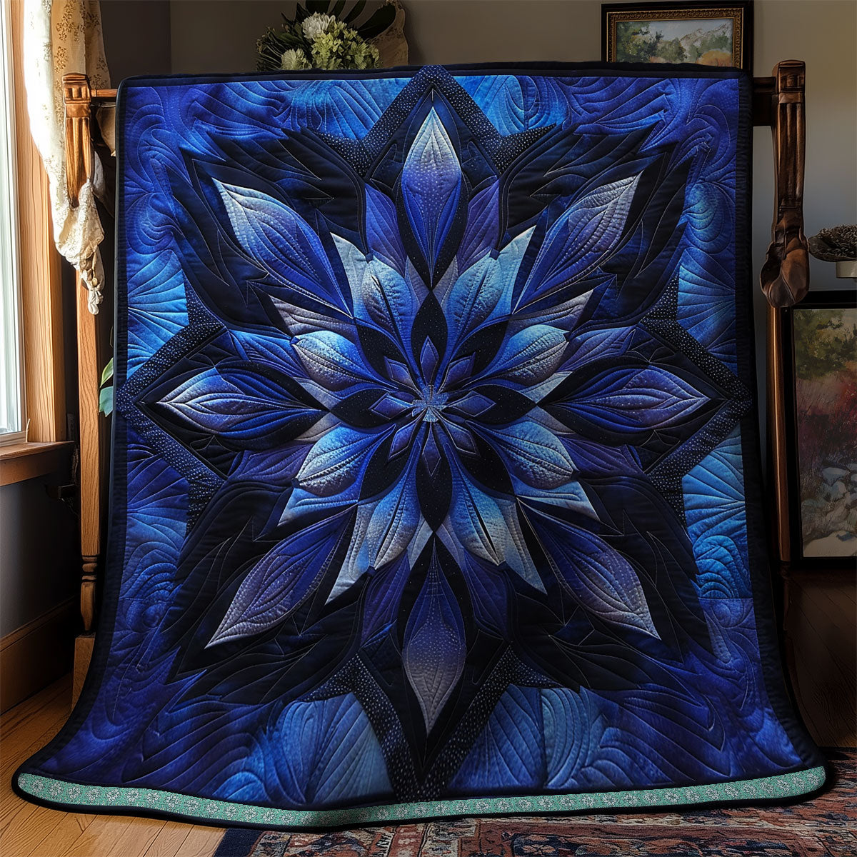 Blue Mirage Blossoms WN1309047CL Quilt