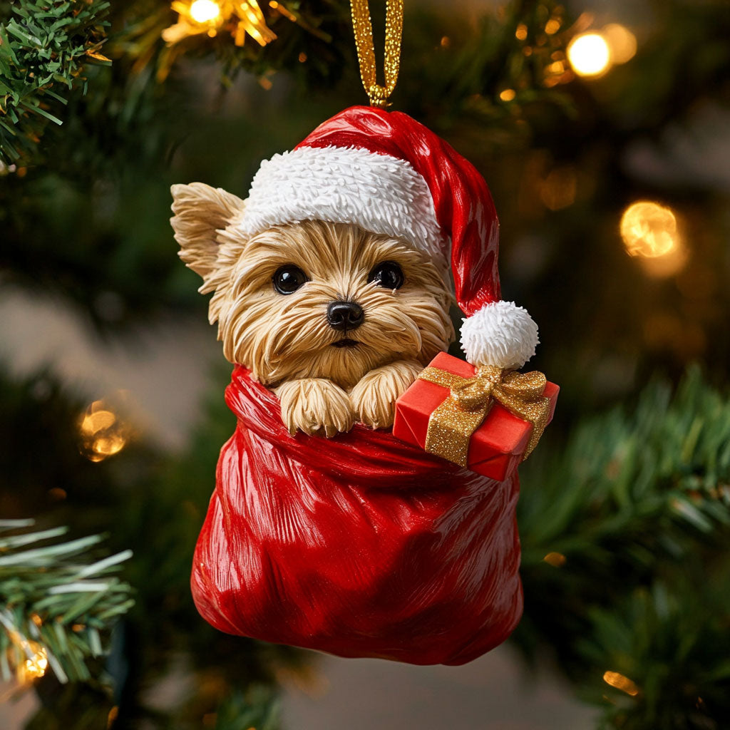 Festive Pup CP1710027CL Christmas Ornament