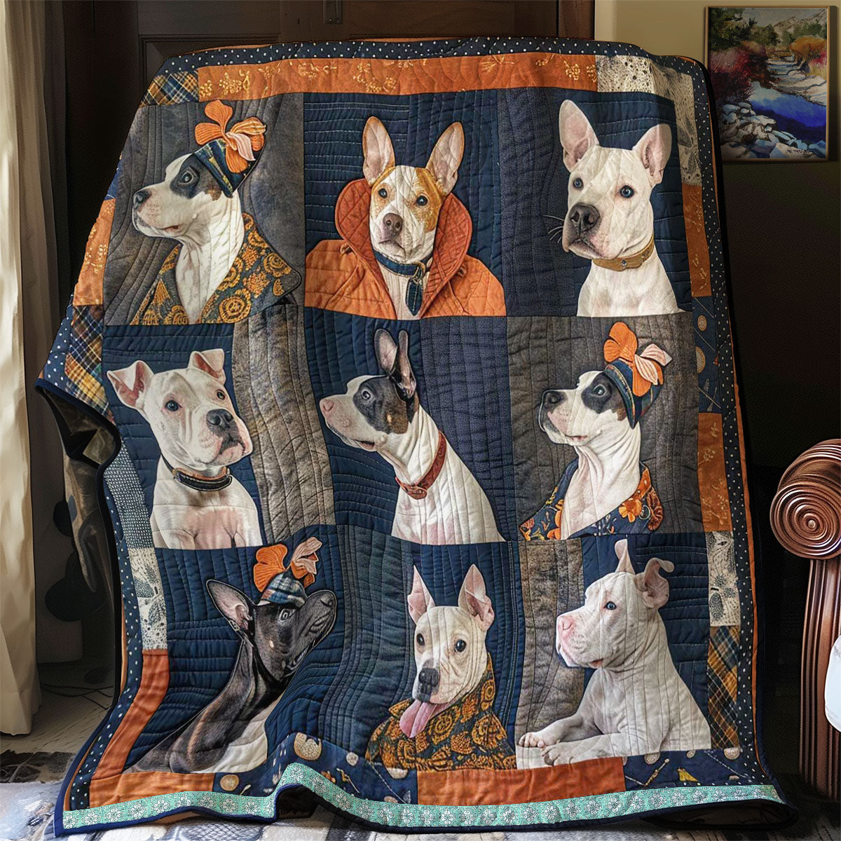 Bull Terriers Noble WN1209025CL Quilt