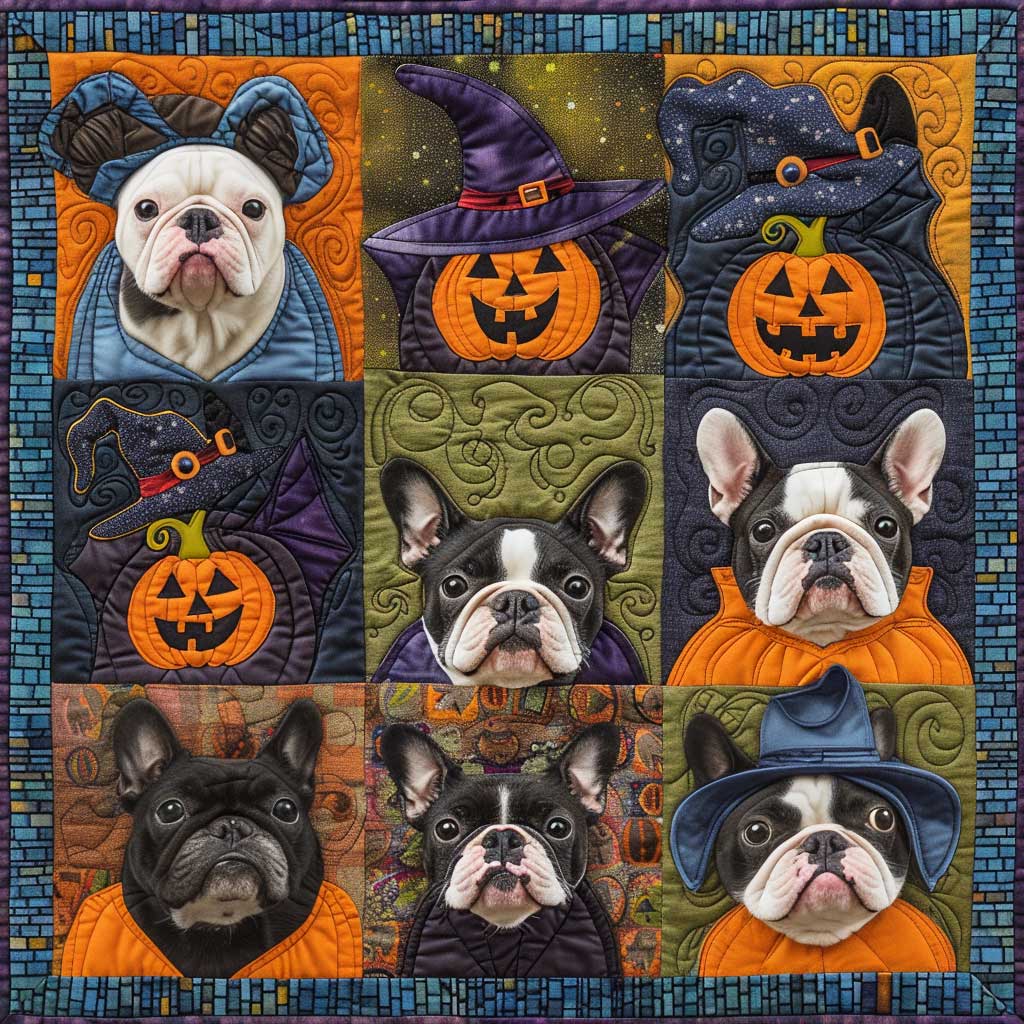 French Bulldog Halloween XR1908066CL Quilt