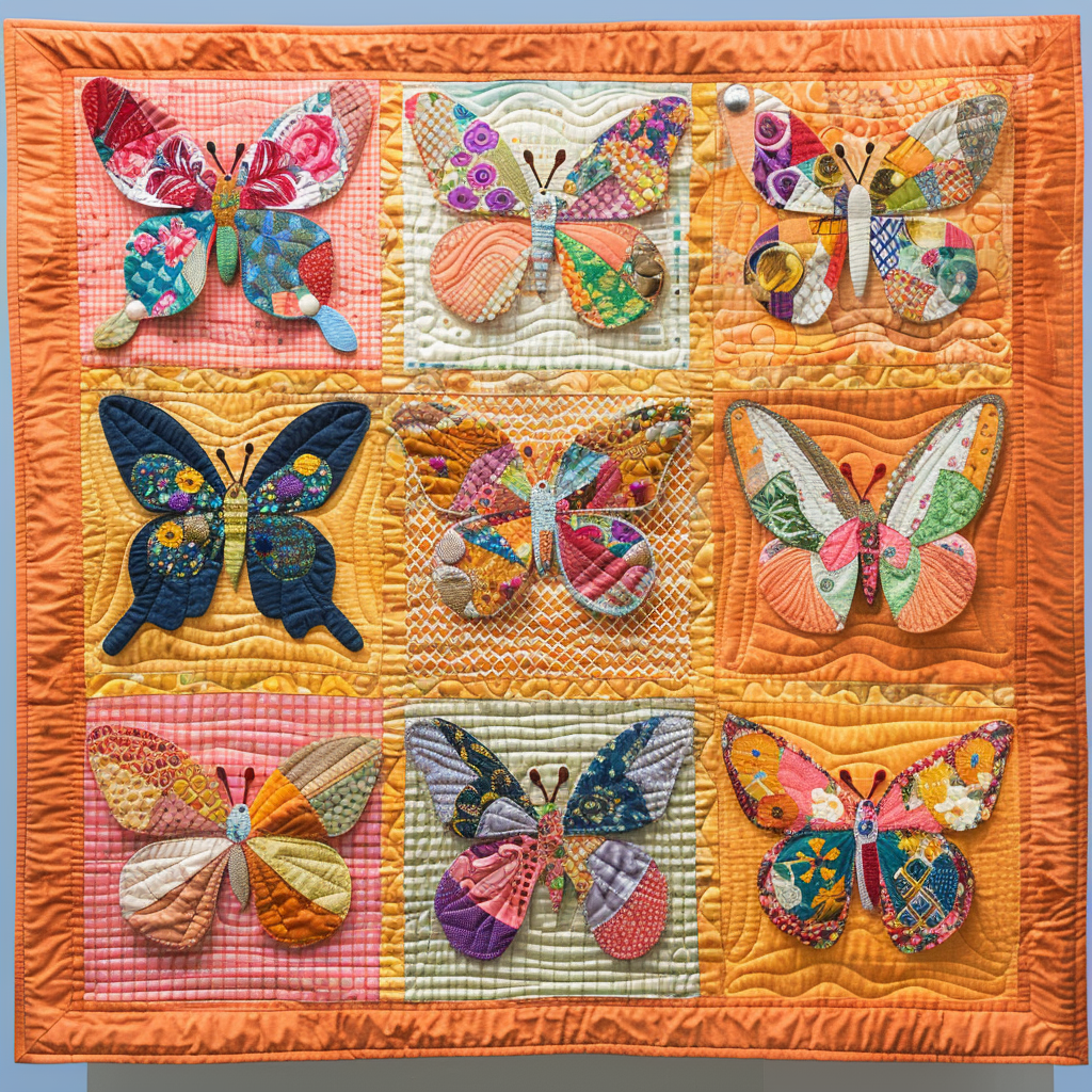 Gorgeous Butterflies XR1106018CL Quilt
