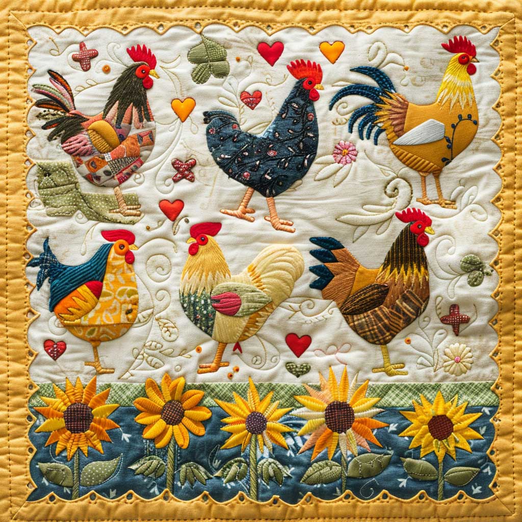 Gorgeous Chicken Sun XR2907020CL Quilt