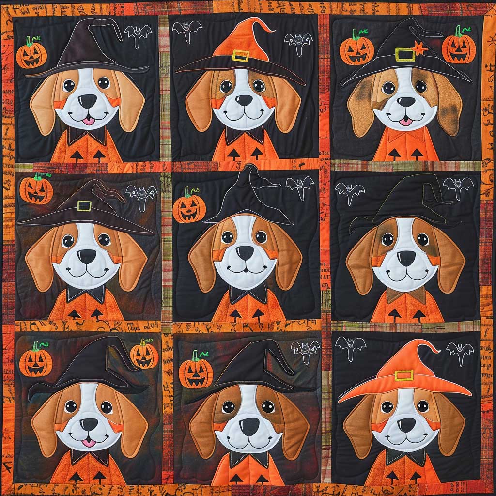 Halloween Vibe Beagles XR1908010CL Quilt