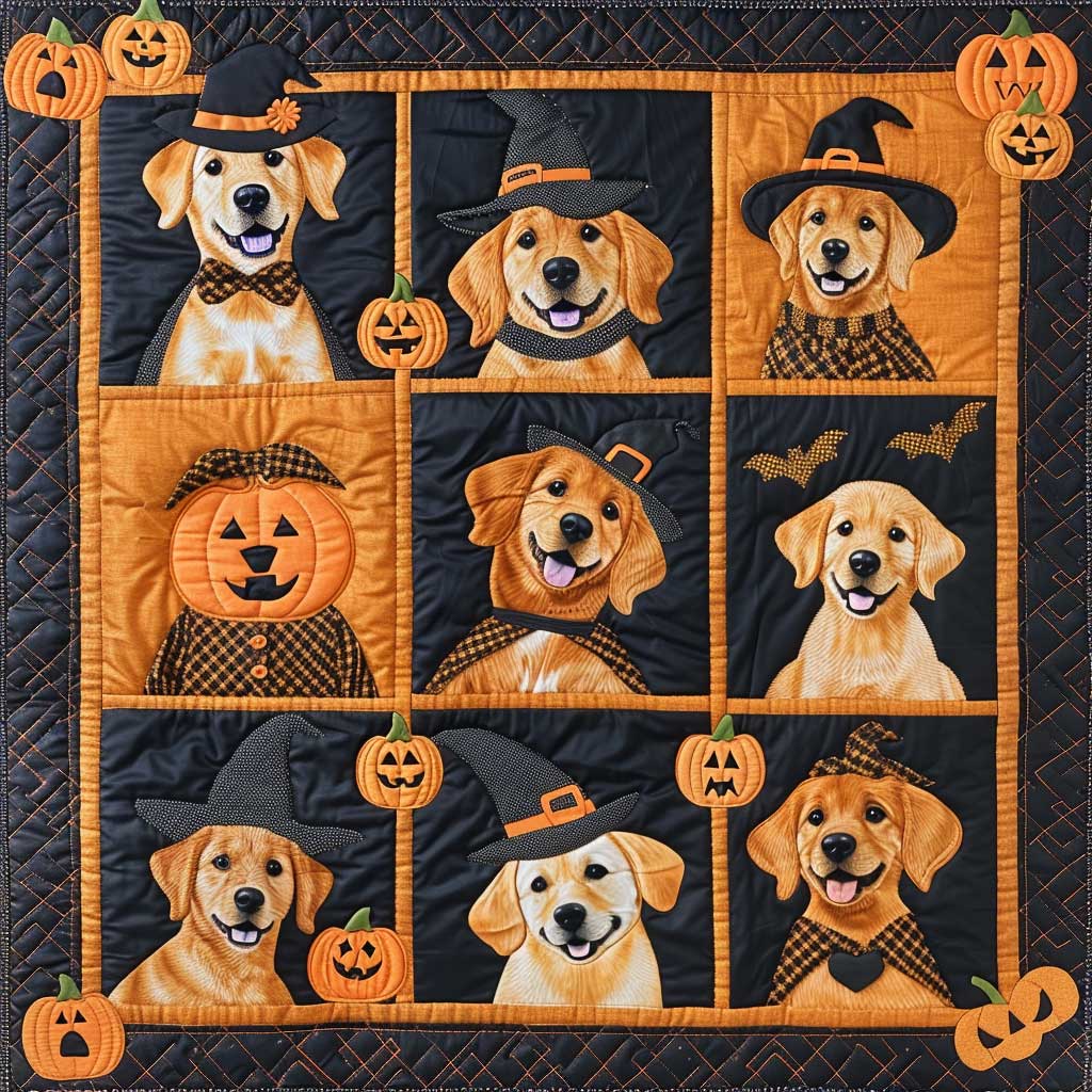 Happy Halloween Golden XR1908032CL Quilt