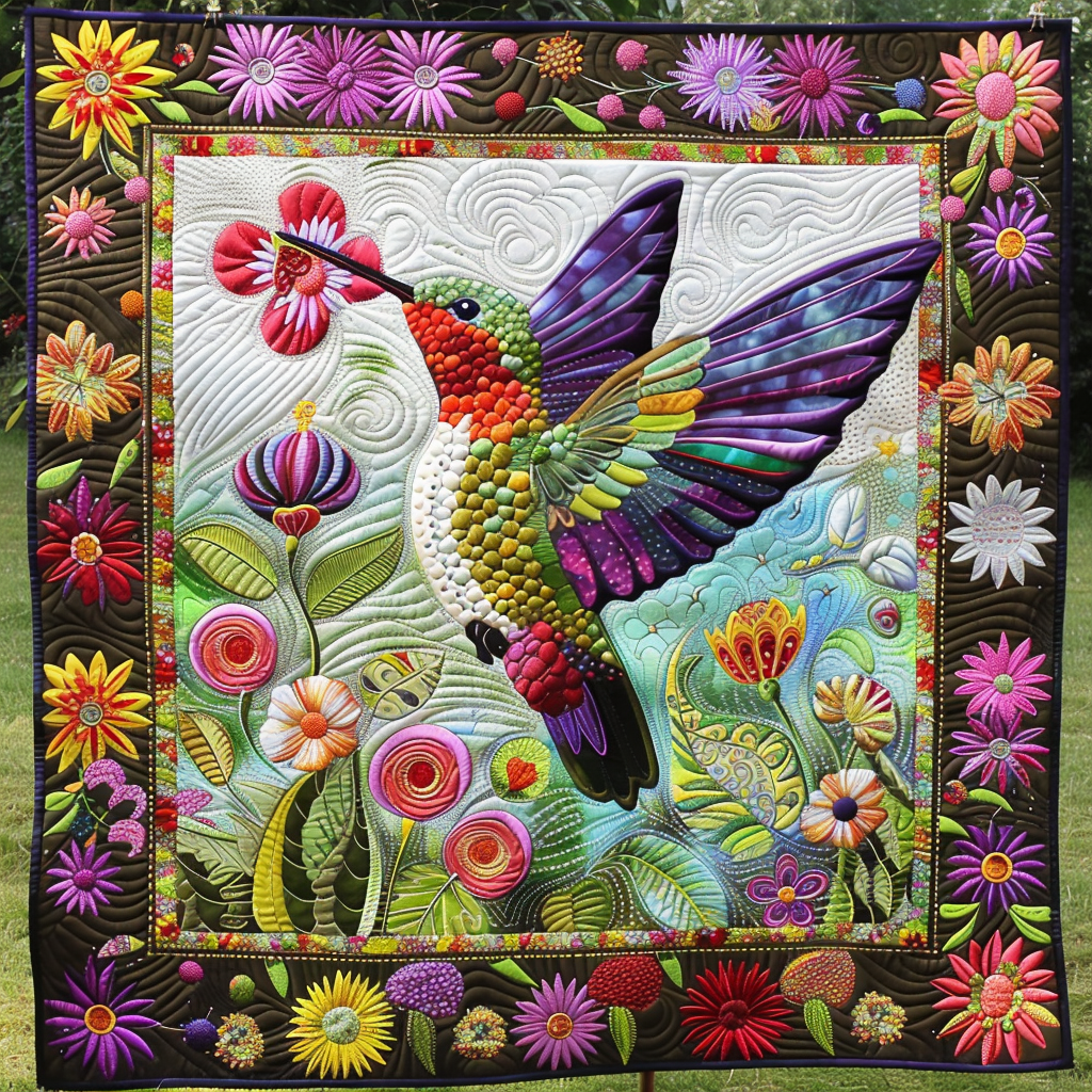 Hummingbirds XR2206001CL Quilt