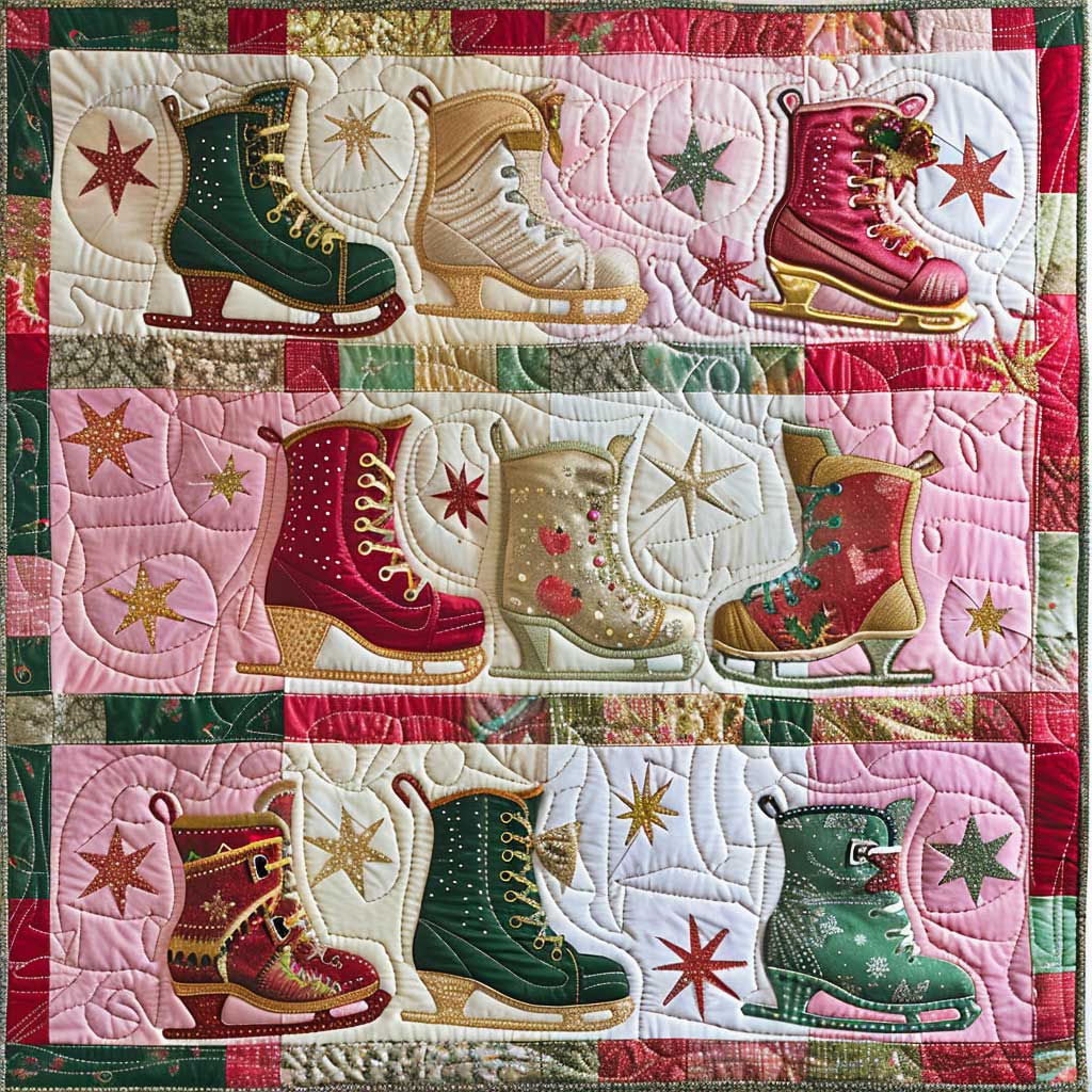 Ice Skate Christmas Vibes Xr1608015CL Quilt
