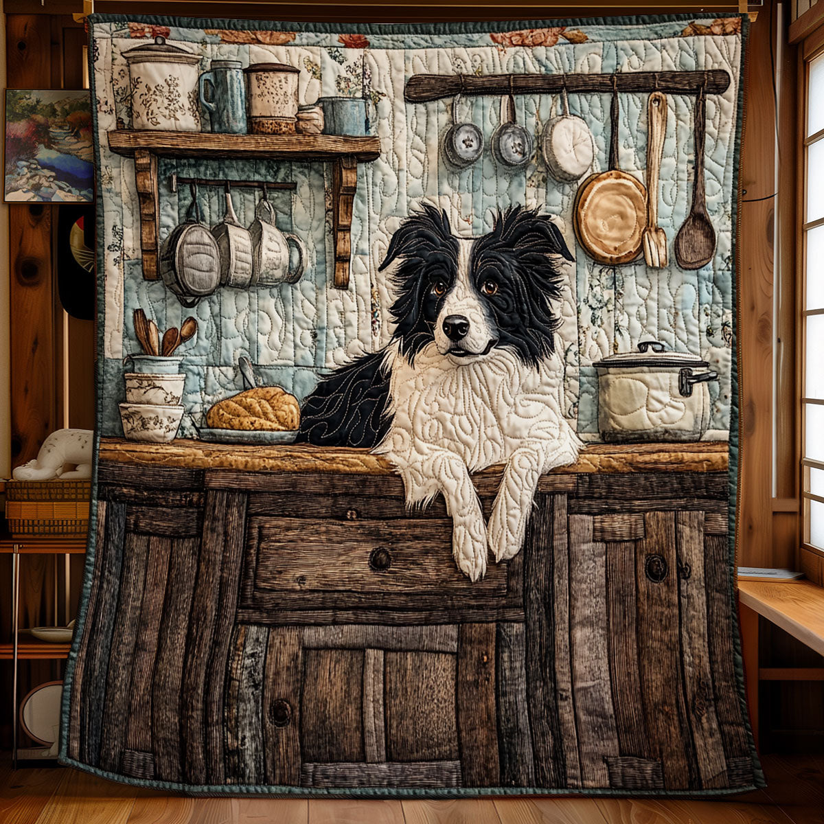 My Lovely Border Collie WU1302021CL Quilt