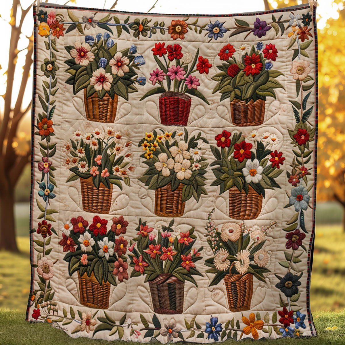 Flowers WJ1106008CL Quilt