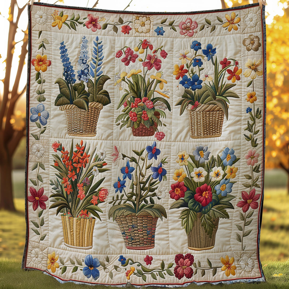 Flowers WJ1106010CL Quilt